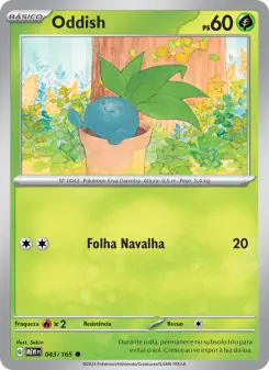 Carta Oddish da coleção 151