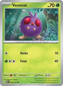 Carta Venonat da coleção 151
