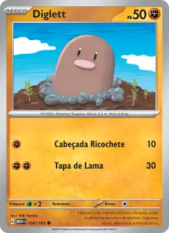 Carta Diglett da coleção 151