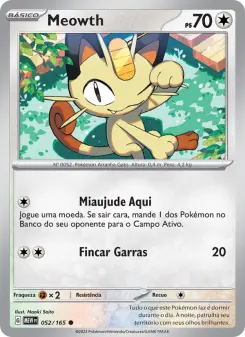 Carta Meowth da coleção 151
