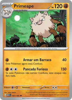 Carta Primeape da coleção 151