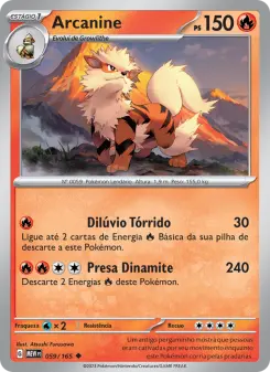 Carta Arcanine da coleção 151