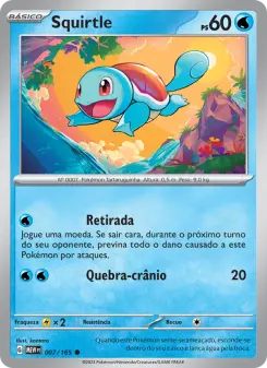 Carta Squirtle da coleção 151