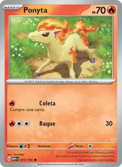Carta Ponyta da coleção 151