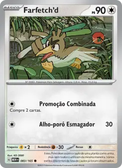 Carta Farfetch'd da coleção 151
