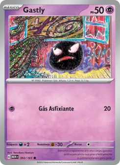 Carta Gastly da coleção 151