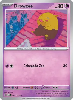 Carta Drowzee da coleção 151