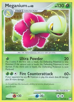 Carta Meganium da coleção Mysterious Treasures