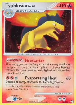 Carta Typhlosion da coleção Mysterious Treasures