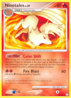 Carta Ninetales da coleção Mysterious Treasures