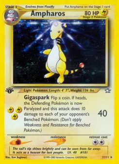 Carta Ampharos da coleção Neo Genesis