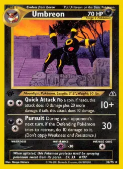 Carta Umbreon da coleção Neo Discovery