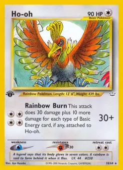 Carta Ho-oh da coleção Neo Revelation