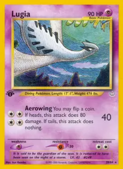 Carta Lugia da coleção Neo Revelation