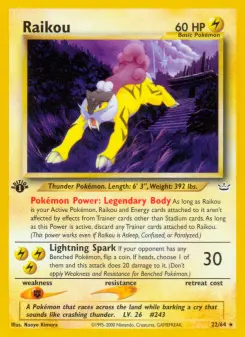Carta Raikou da coleção Neo Revelation