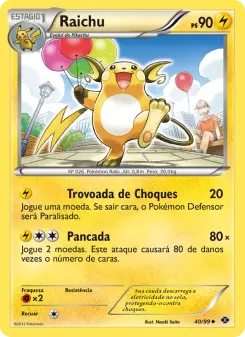 Carta Raichu da coleção Next Destinies