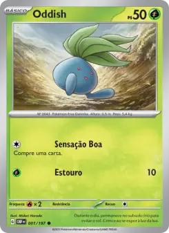 Carta Oddish da coleção Obsidian Flames