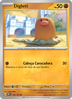 Carta Diglett da coleção Obsidian Flames