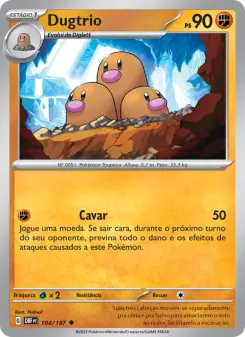 Carta Dugtrio da coleção Obsidian Flames