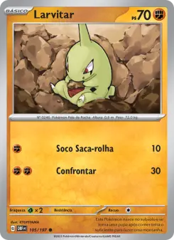 Carta Larvitar da coleção Obsidian Flames