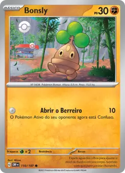 Carta Bonsly da coleção Obsidian Flames