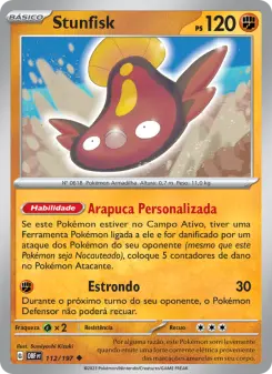Carta Stunfisk da coleção Obsidian Flames