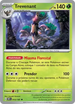 Carta Trevenant da coleção Obsidian Flames