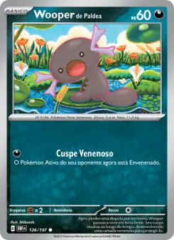 Carta Paldean Wooper da coleção Obsidian Flames
