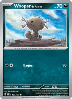 Carta Paldean Wooper da coleção Obsidian Flames