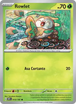 Carta Rowlet da coleção Obsidian Flames