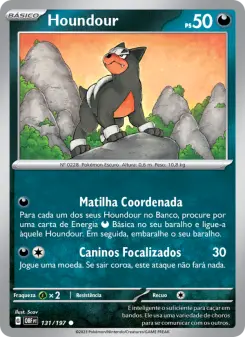 Carta Houndour da coleção Obsidian Flames