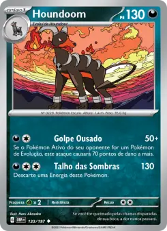 Carta Houndoom da coleção Obsidian Flames