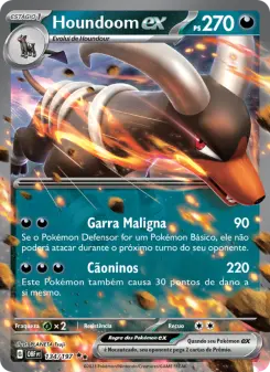 Carta Houndoom ex da coleção Obsidian Flames