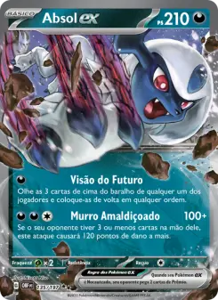 Carta Absol ex da coleção Obsidian Flames