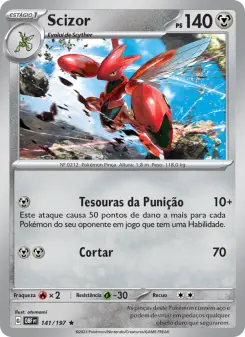 Carta Scizor da coleção Obsidian Flames