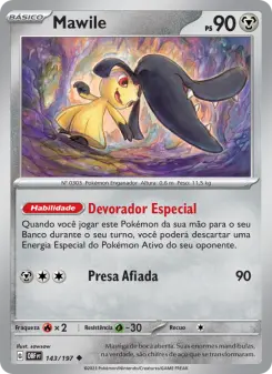 Carta Mawile da coleção Obsidian Flames