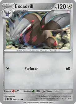 Carta Excadrill da coleção Obsidian Flames