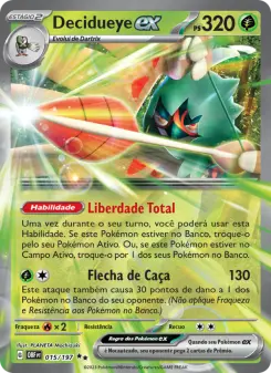Carta Decidueye ex da coleção Obsidian Flames