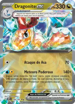 Carta Dragonite ex da coleção Obsidian Flames