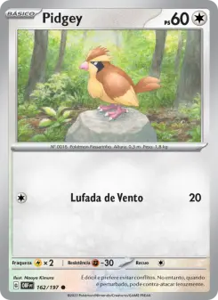 Carta Pidgey da coleção Obsidian Flames