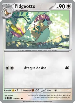Carta Pidgeotto da coleção Obsidian Flames