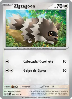 Carta Zigzagoon da coleção Obsidian Flames