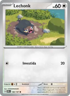Carta Lechonk da coleção Obsidian Flames