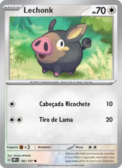 Carta Lechonk da coleção Obsidian Flames