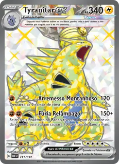 Carta Tyranitar ex da coleção Obsidian Flames
