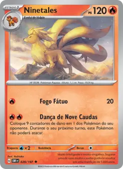 Carta Ninetales da coleção Obsidian Flames