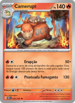 Carta Camerupt da coleção Obsidian Flames