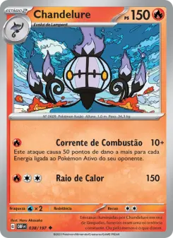Carta Chandelure da coleção Obsidian Flames