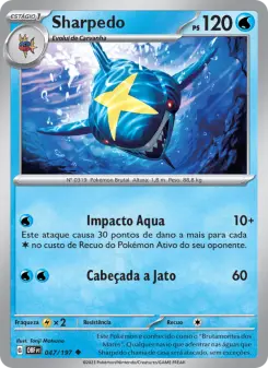 Carta Sharpedo da coleção Obsidian Flames