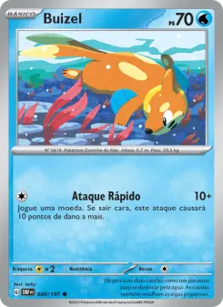 Carta Buizel da coleção Obsidian Flames